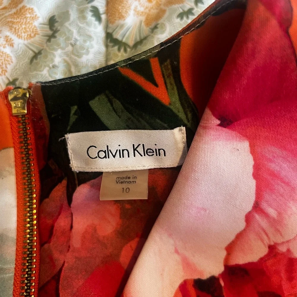 Calvin Klein Vibrant Floral Midi Dress - Picture 3 of 6